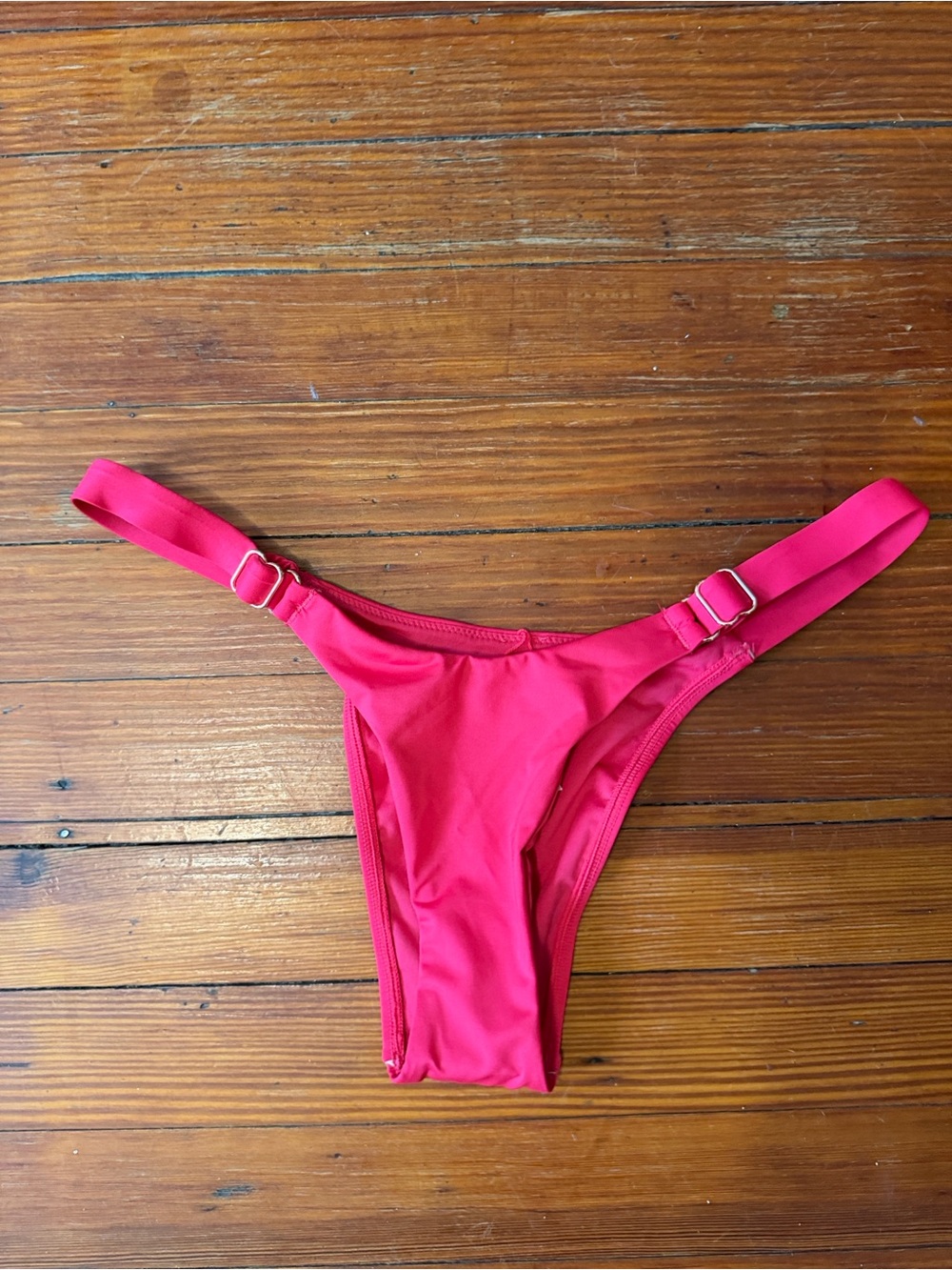 New Victoria Secret Hot Pink Bikini Bottom with Adjustable Straps size medium